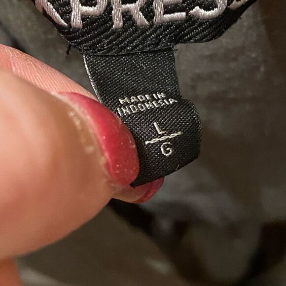 Express brand army green Henley top size large - Picture 2 of 6